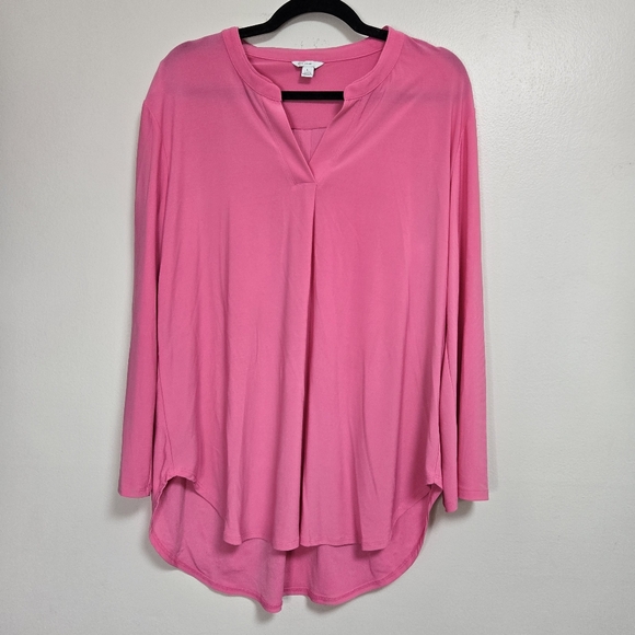 C Est. 1946 Tops - Cato est. 1946 womens hot pink long sleeve flowy tunic top size large
